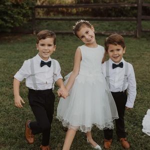 BRAND NEW - little boys suspender bow tie set